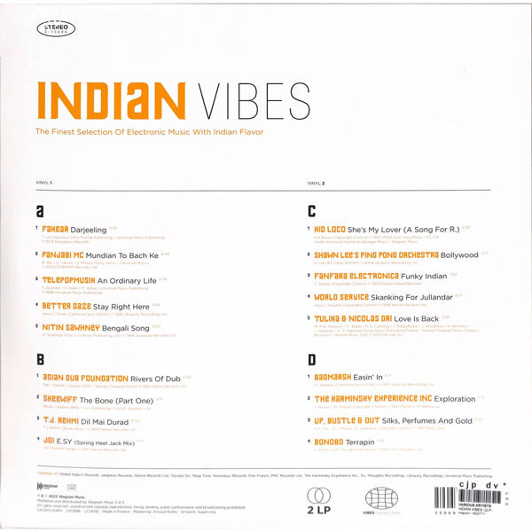 Various Artists - Indian Vibes: The Finest Selection Of Electronic Music With Indian Flavor - 2LP. Shop now online music store uae