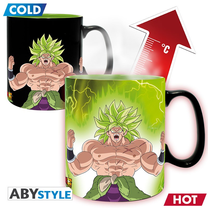 Super Broly Energy Aura Gogeta Final Blow Design Dragon Ball Super Licensed Black 460 ml Ceramic Heat Changing Mug