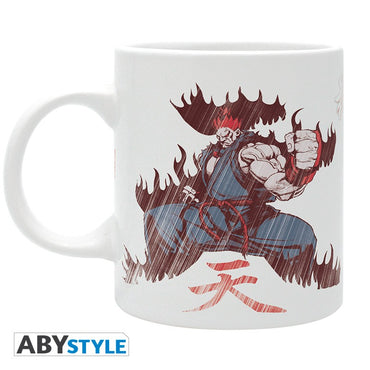 Ryu vs Akuma Epic Battle Design Street Fighter Licensed White 320 ml High Quality Ceramic Mug