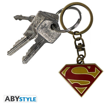Superman Logo/Emblem Design DC Comics Licensed Red and Gold High Quality Metal Keychain