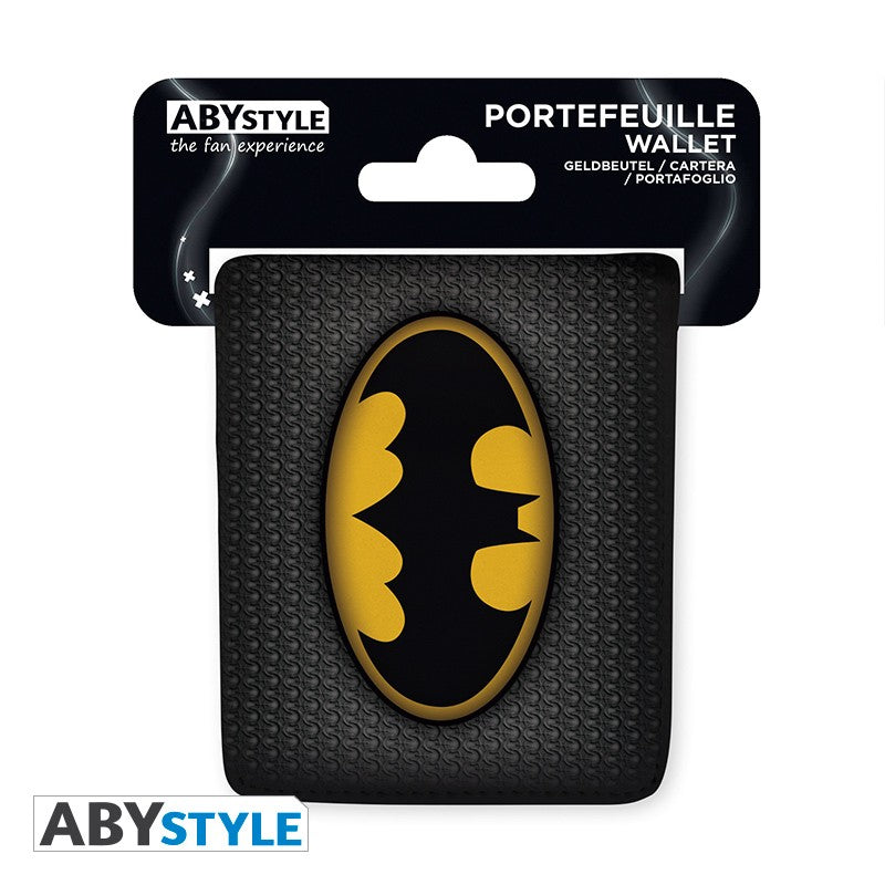 Batman Logo/Emblem Design DC Comics Licensed Black Bi-Fold Vinyl Wallet Unisex