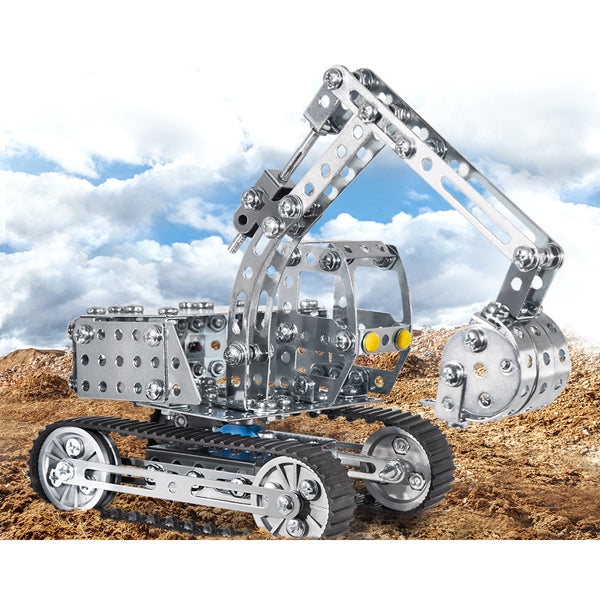 eitech Construction Classic Set Excavator + Crane Truck 340 Pieces Metal Building Kit