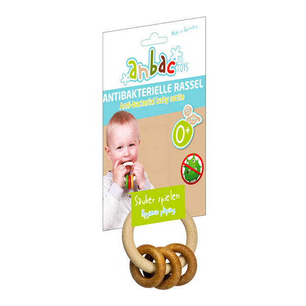 Anbac Anti-Bacterial Baby Rattle Natural Learning Toy