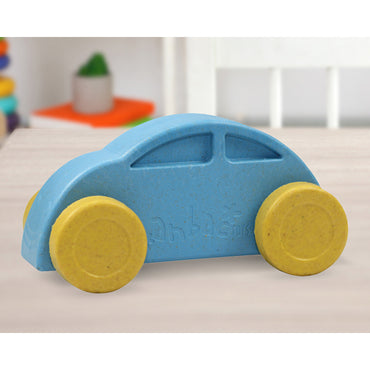 Anbac Anti-Bacterial Blue Chassis Car Yellow Wheels Learning Toy