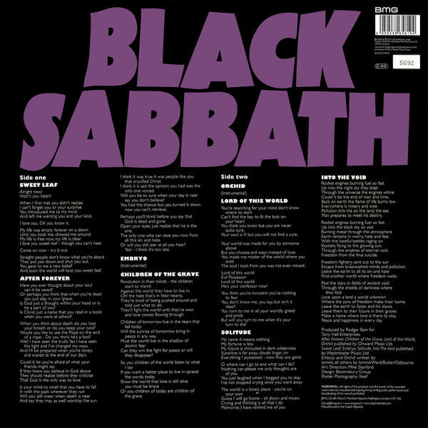 Black Sabbath - Master Of Reality - LP (Purple Vinyl)