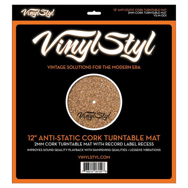 Slipmat - Vinyl Styl 12" Anti-Static Cork Turntable Mat