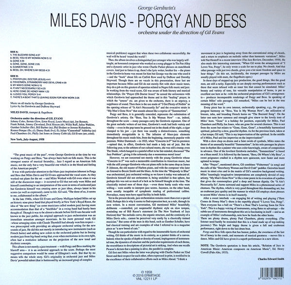Miles Davis / George Gershwin - Porgy And Bess - LP