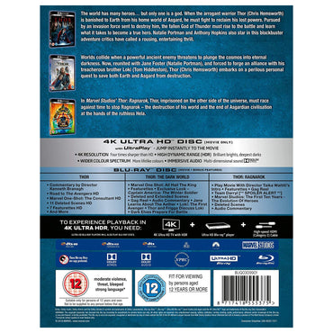 Marvel Studios Thor 3-Movie Collection Blu-Ray 4K Ultra HD