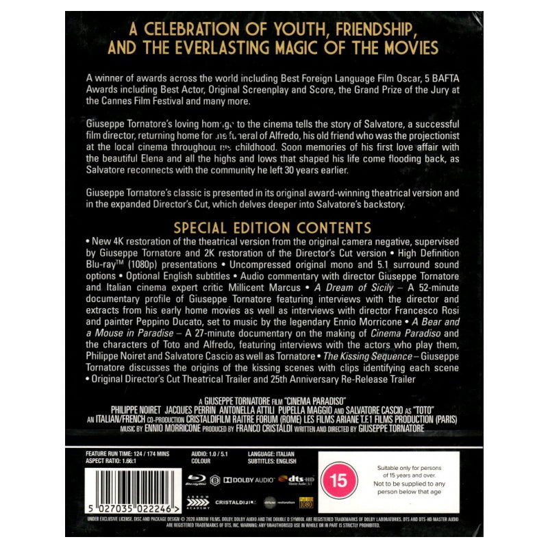 Cinema Paradiso a film by Giuseppe Tornatore - Blu-ray
