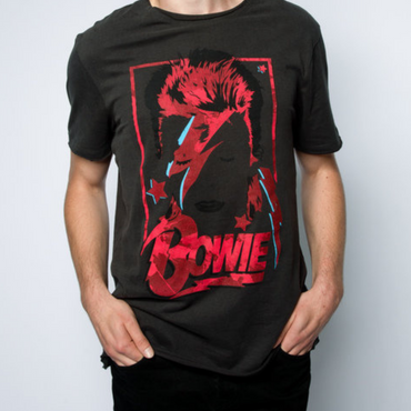 DAVID BOWIE - Aladdin Sane Vintage Charcoal T-shirt