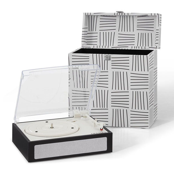 Crosley FUSION Turntable and Carrying Case - Black & White