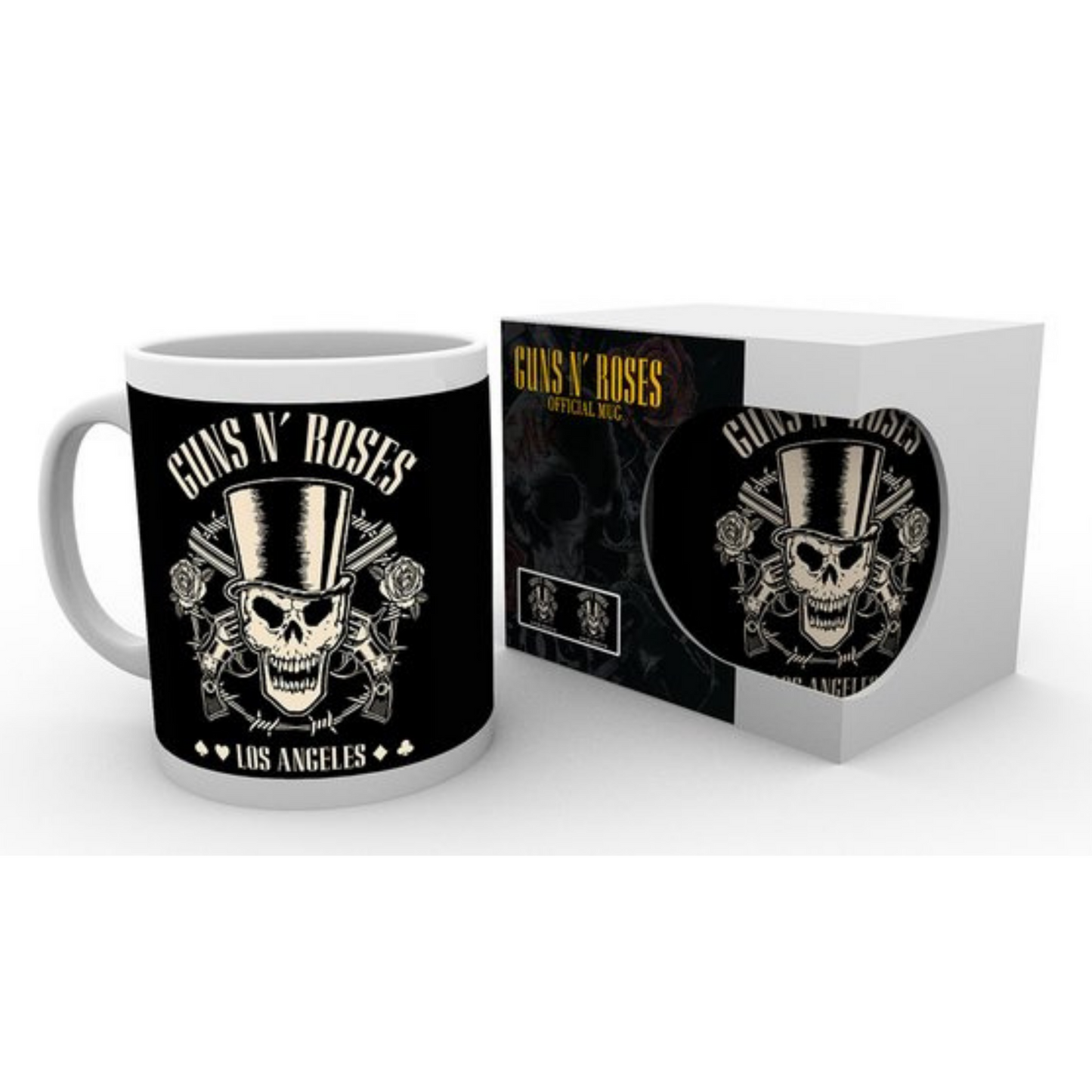 Guns N' Roses Skull Artwork Los Angeles Logo White Mug