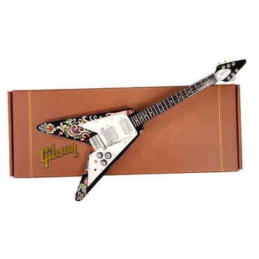 Jimi Hendrix - Gibson Psychedelic Flying V Mini Guitar Replica Collectible - Officially Licensed