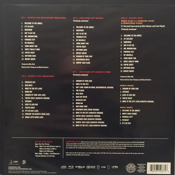 Guns N' Roses: Appetite For Destruction (Super Deluxe Edition) - 4CD+Blu Ray