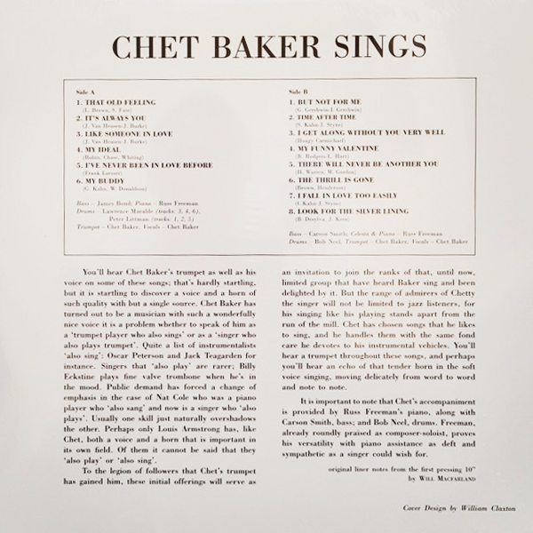 Chet Baker - Sings (Royal Blue Vinyl) - LP