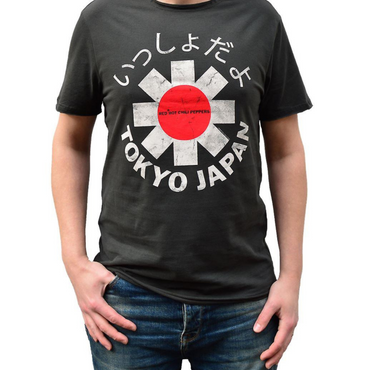 RED HOT CHILI PEPPERS - Tokyo Japan Vintage Charcoal T-shirt