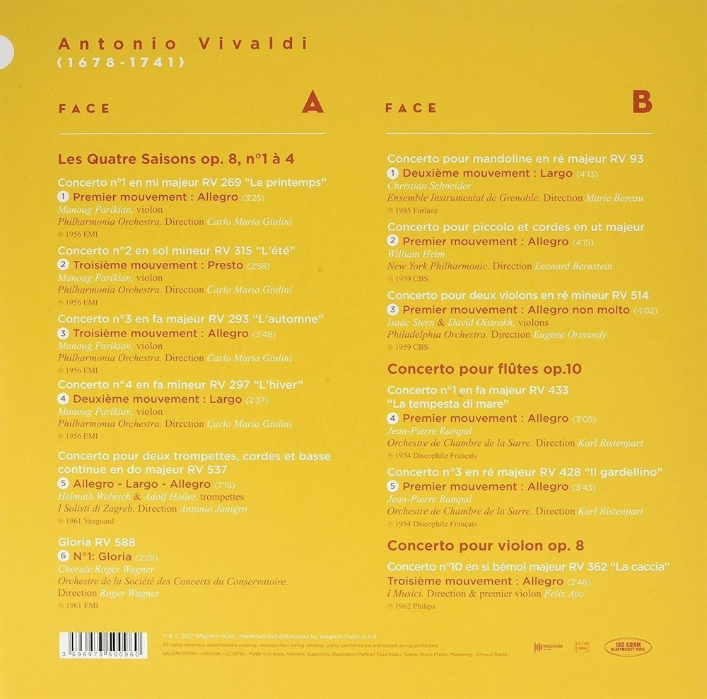 Antonio Vivaldi best vinyl for all time