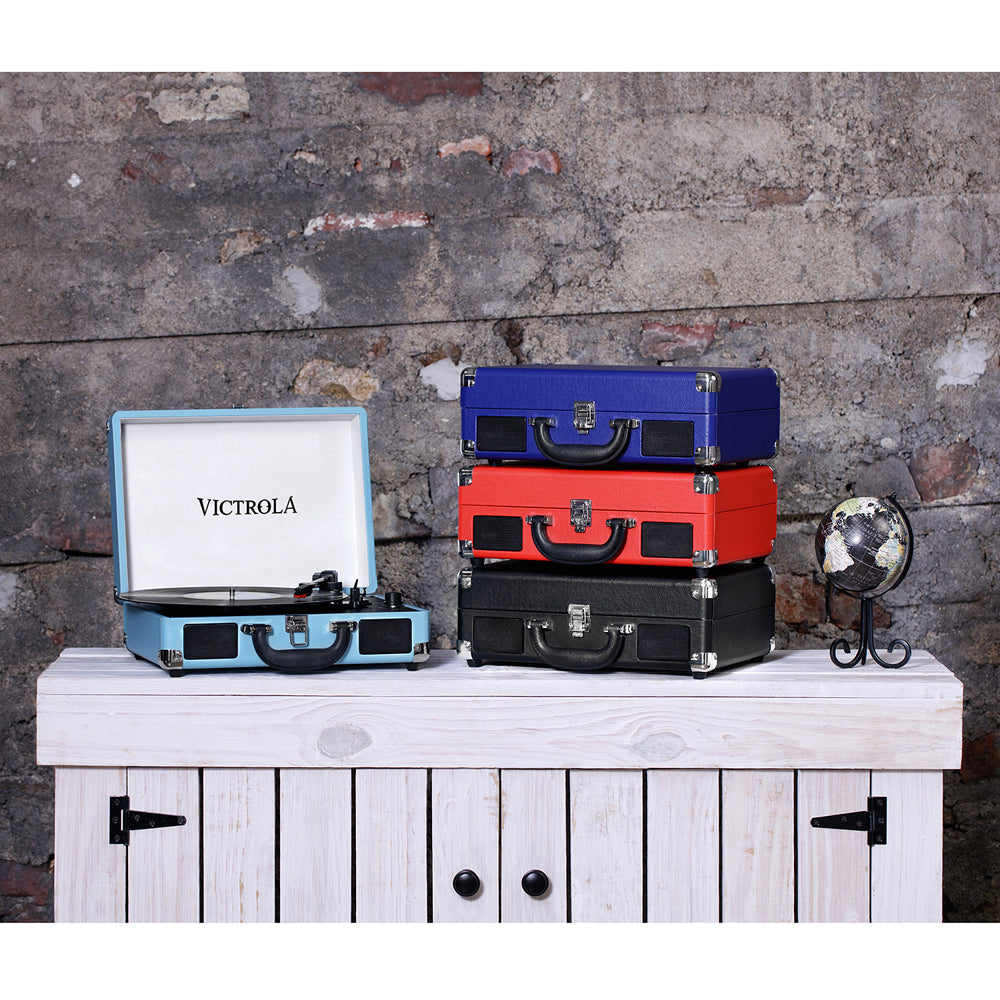 Victrola Journey Portable Suitcase UK Flag VSC-550BT Bluetooth Turntable Music Centre
