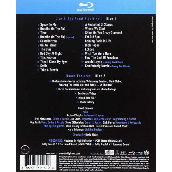 David Gilmour: Remember That Night: Live at the Royal Albert Hall - Blu-ray