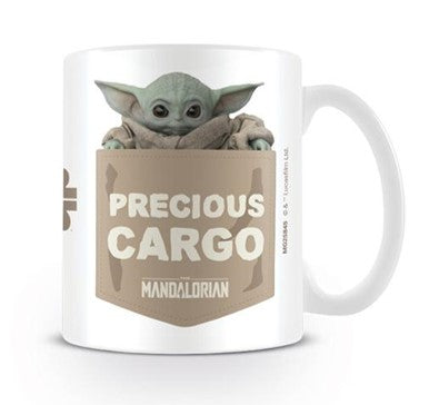 The Mandalorian Precious Cargo (Baby Yoda) Design Star Wars Licensed White 315 ml Ceramic Everyday Mug
