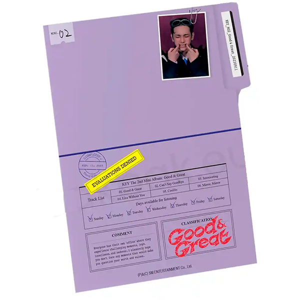 KEY - 2nd Mini Album - Good & Great - Cover Letter Ver. - CD