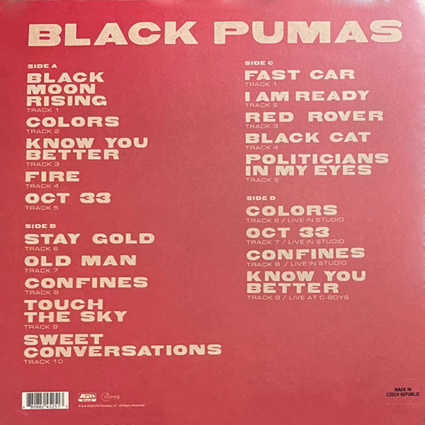 Black Pumas - Black Pumas (Limited Edition Coloured Vinyl) - 2LP