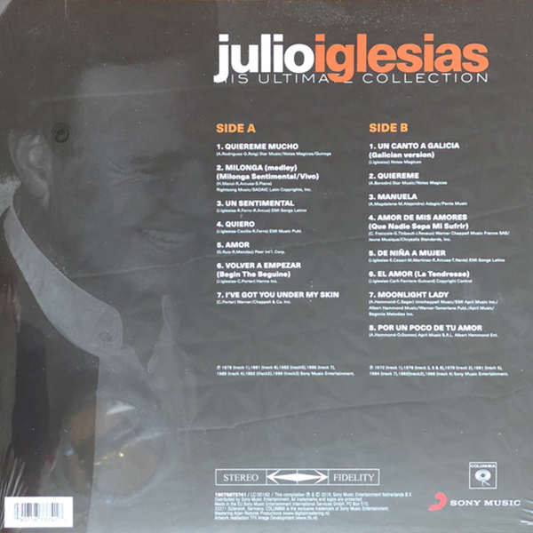 Julio Iglesias - His Ultimate Collection - LP