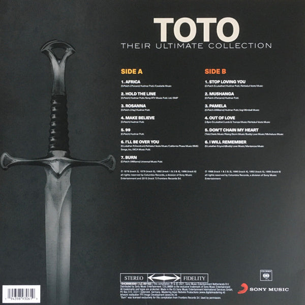 Shop now online Toto - Their Ultimate Collection (Limited Edition Red With Black Smoke) - LP.