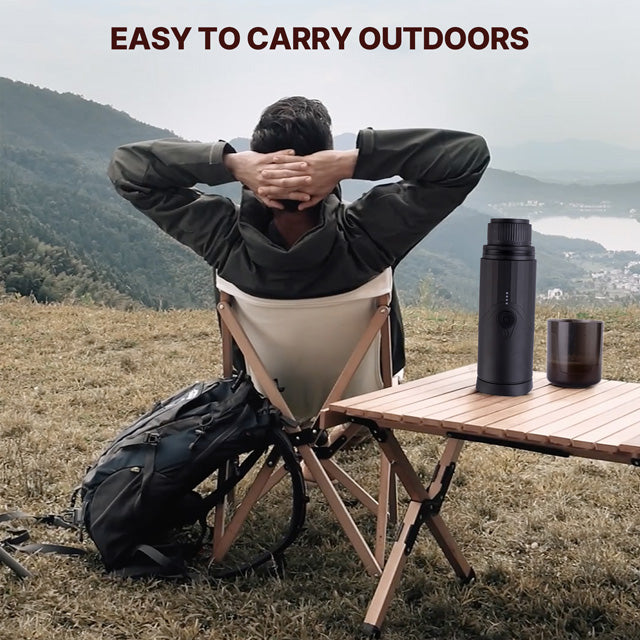 Takeawake - Portable Espresso Machine with Premium Battery Capacity, Self-Heating and  20 Bars Pressure - Black