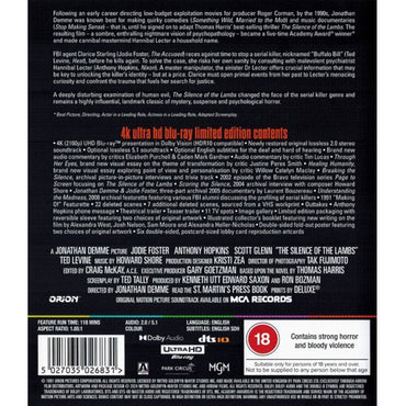 The Silence Of The Lambs (Limited Edition) - Blu-ray 4K. Shop now online in uae