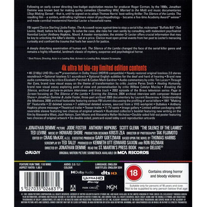 The Silence Of The Lambs (Limited Edition) - Blu-ray 4K. Shop now online in uae