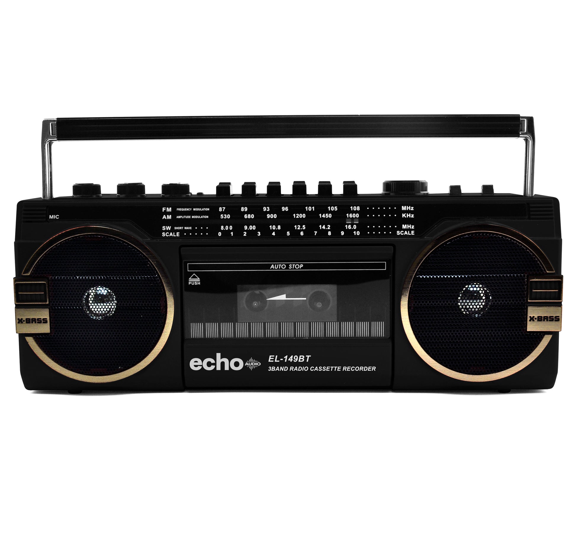 Black color Portable Cassette Player Tape Recorder. Now available online in UAE