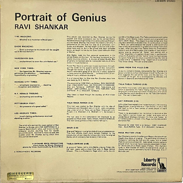 Ravi Shankar - Portrait Of Genius - LP(Used Vinyl)