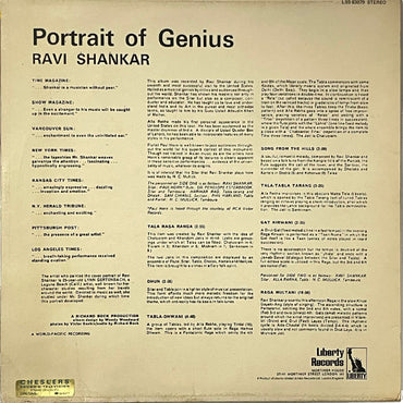 Ravi Shankar - Portrait Of Genius - LP(Used Vinyl)