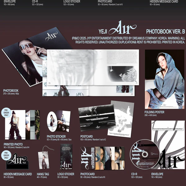 YEJI (ITZY) - 1st Mini Album [Air] - (Photobook Ver.)