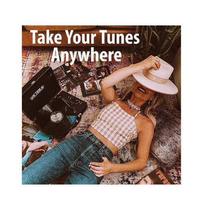 Victrola Journey+ Signature Turntable Record Player Bluetooth Vinyl Streaming 33-1/3, 45 & 78 RPM Suitcase Vinyl Record Player, Bluetooth Connectivity & Built-in Speakers, Stereo RCA Output (Grey)