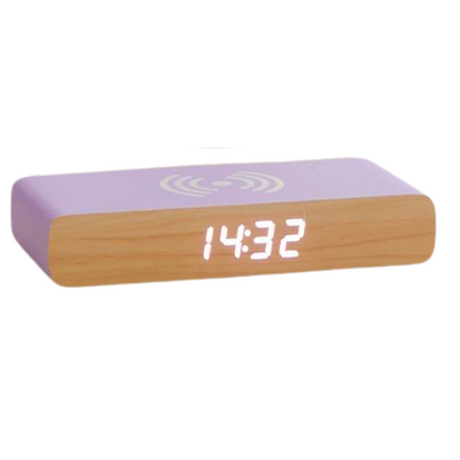 Steepletone Rise Charge Purple - Wireless Charger & Bedside Alarm Clock