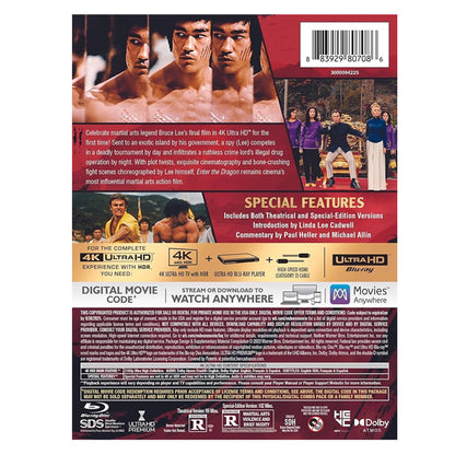 Enter The Dragon - (50th Anniversary Edition) 4K Ultra HD + Blu-Ray