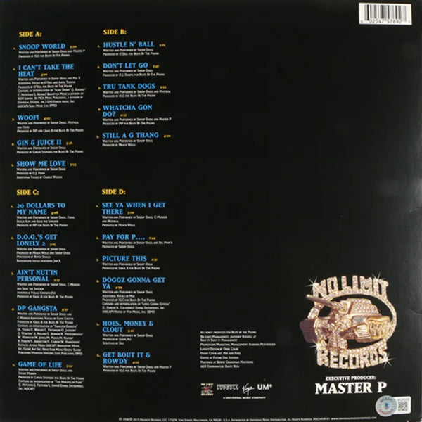 Snoop Dogg - Da Game Is To Be Sold, Not To Be Told (Limited Edition Black Ice Vinyl) - 2LP