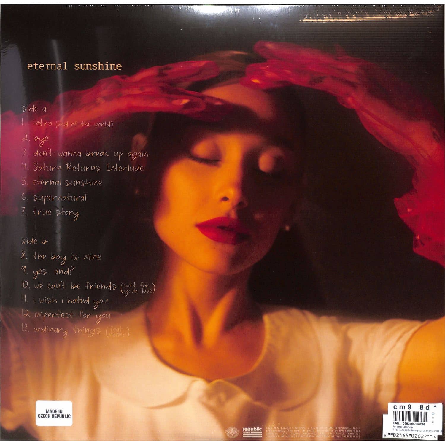 Buy Ariana Grande - Eternal Sunshine - (Limited Edition Ruby Red Vinyl) - LP now online