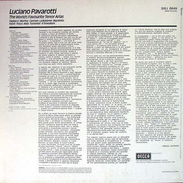 Luciano Pavarotti - The World's Favourite Tenor Arias - LP