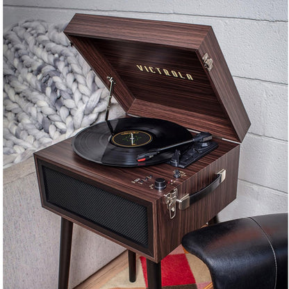 Victrola VTA-75-ESP Liberty 5-in-1 Turntable Music EntertainmentCenter with Bluetooth Wireless FM Radio USB Recorder Wood (Espresso)