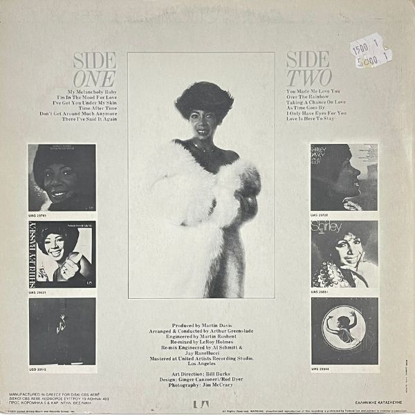 Shirley Bassey - Yesterdays - LP (Used Vinyl)