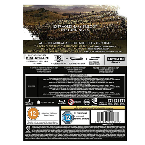 The Lord of the Rings: The Motion Picture Trilogy 4K Blu-ray