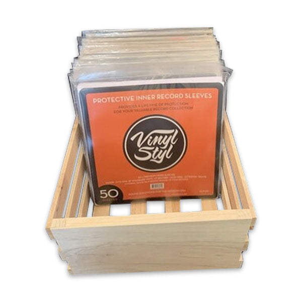 Vinyl Styl VS-RS-05 Metro LP Crate 12 Inch LP Record Storage 85+ Capacity
