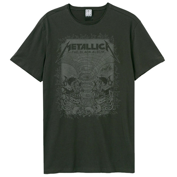Tshirt - Metallica - The Black Album Amplified Vintage Charcoal