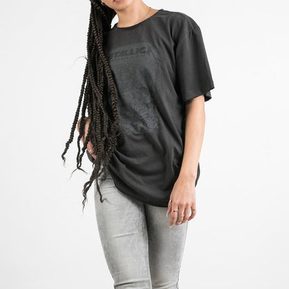 Tshirt - Metallica - The Black Album Amplified Vintage Charcoal