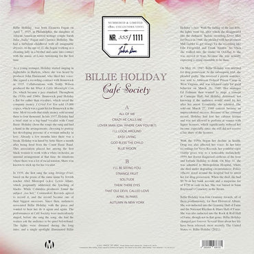 Billie Holiday - Café Society (Limited Edition White Vinyl)  - LP