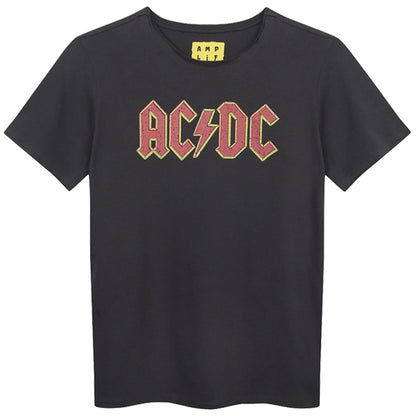 AC/DC - Logo Amplified Vintage Charcoal Kids T-Shirt