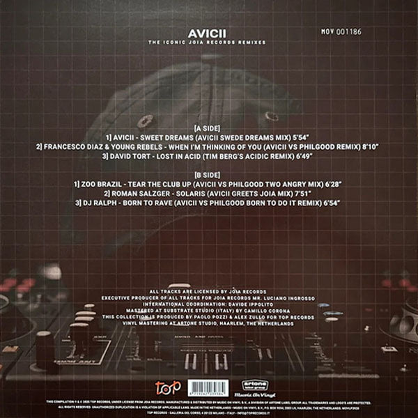 Avicii – The Iconic Joia Records Remixes (Limited Edition Numbered Smoke Vinyl) - LP